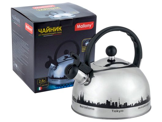 Чайник металлический MALLONY MAL-CITY-01 2.8л 985609
